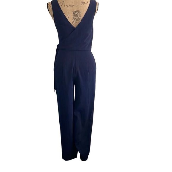 EUC Club Monaco Navy Wrap Tank Jumpsuit - Size 0 (ankle or petite) - Picture 10 of 13